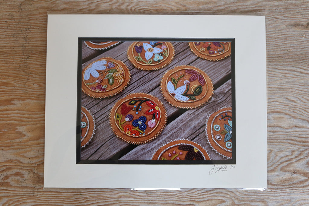 Matted Photograph - Rounds - White