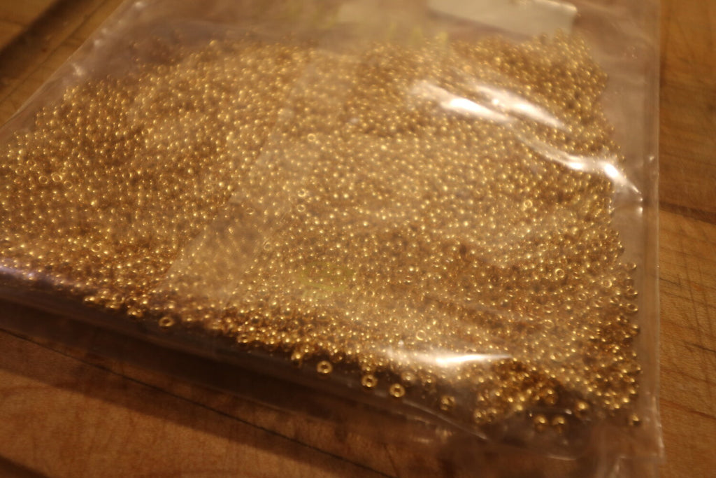 24kt Gold Plated Miyuki Seed Beads (Colour 191) Size 11
