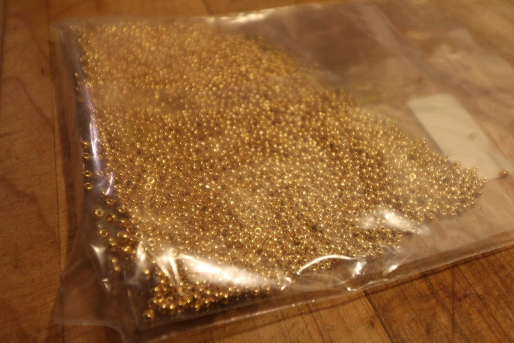 24kt Gold Plated Miyuki Seed Beads (Colour 191) Size 11