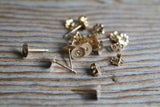 6mm 14kt Gold Fill Stud Posts And Backings (5 Pairs)